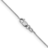 14K White Gold .5MM Box Chain 20"